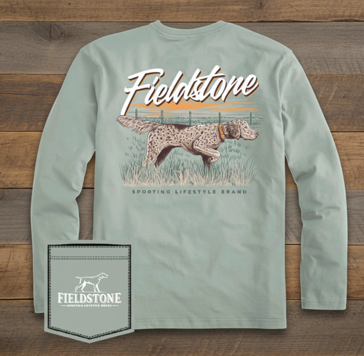 Fieldstone English Setter L/S Tee in Bay