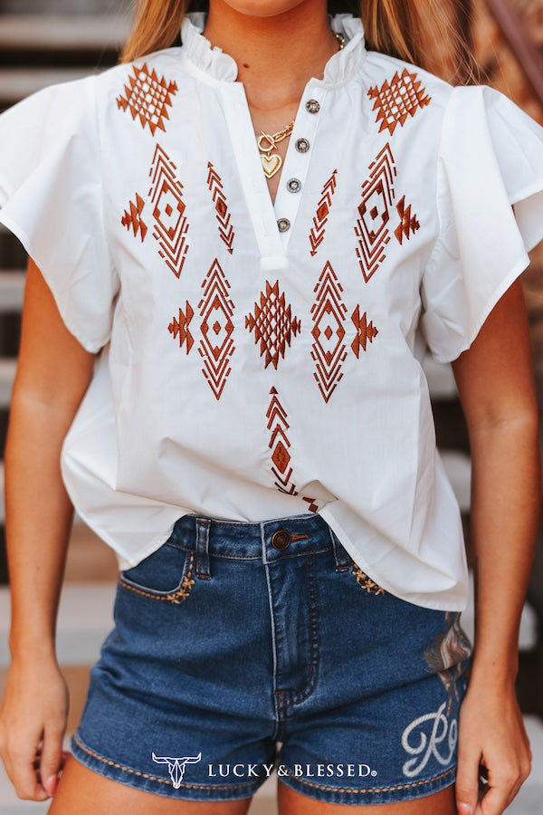 The Remington Top - Ivory