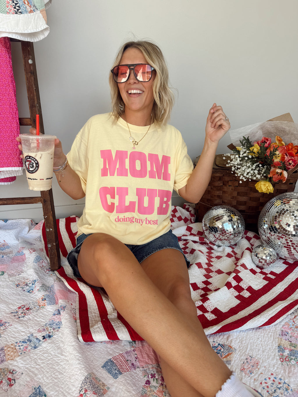 The Mom Club Tee x Doing My Best - Two Colors!