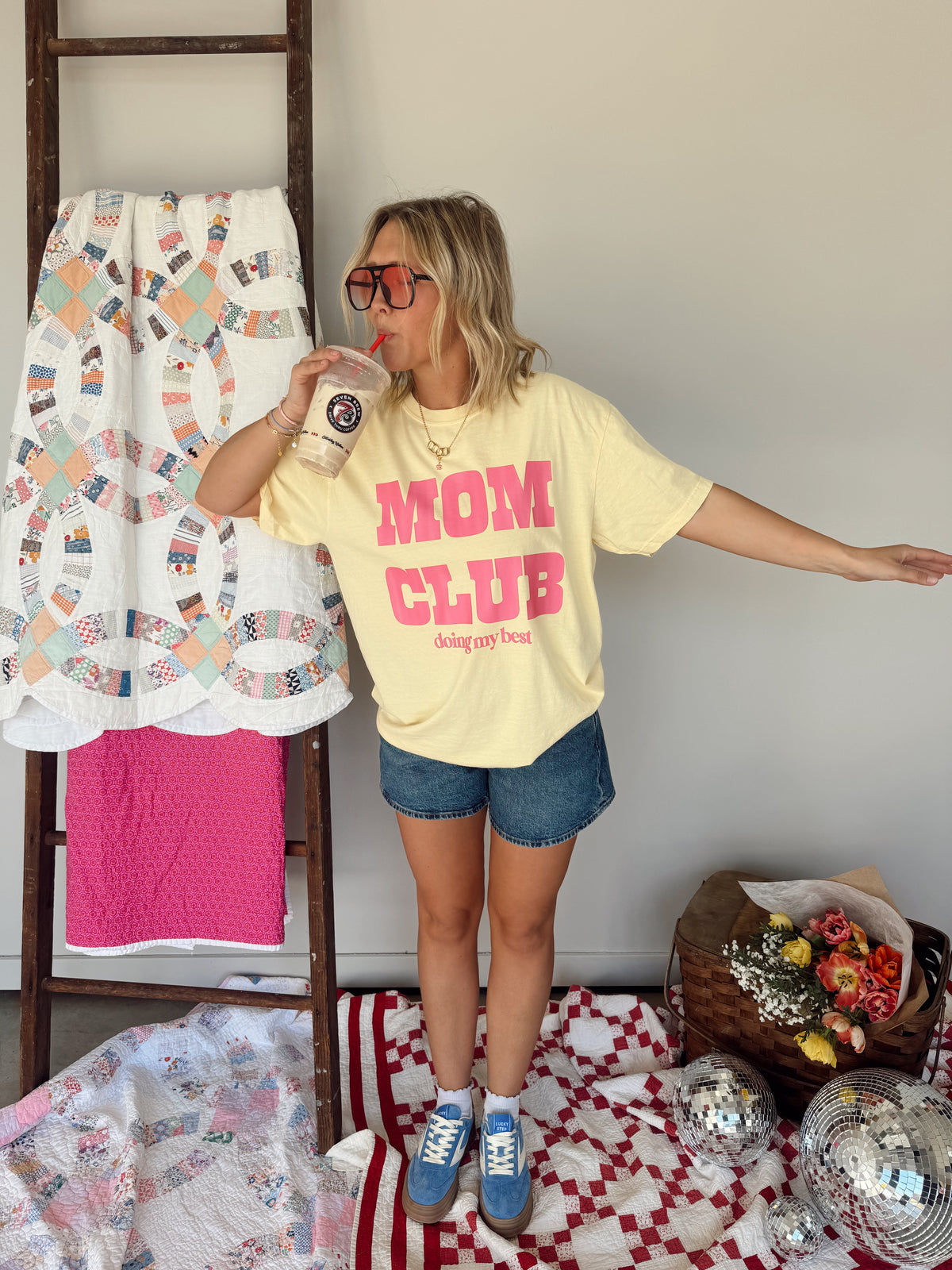 The Mom Club Tee x Doing My Best - Two Colors!