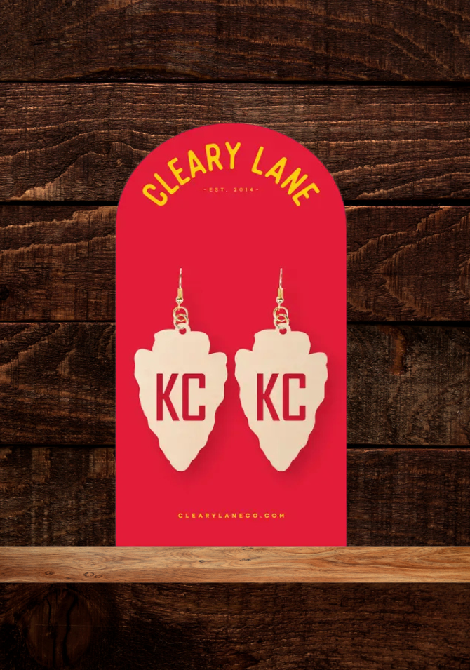 Kansas City Kc Arrowhead Dangle Earrings