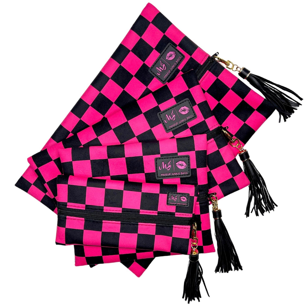Makeup Junkie | Flat Lay Spill Resistant Bag : Hot Check
