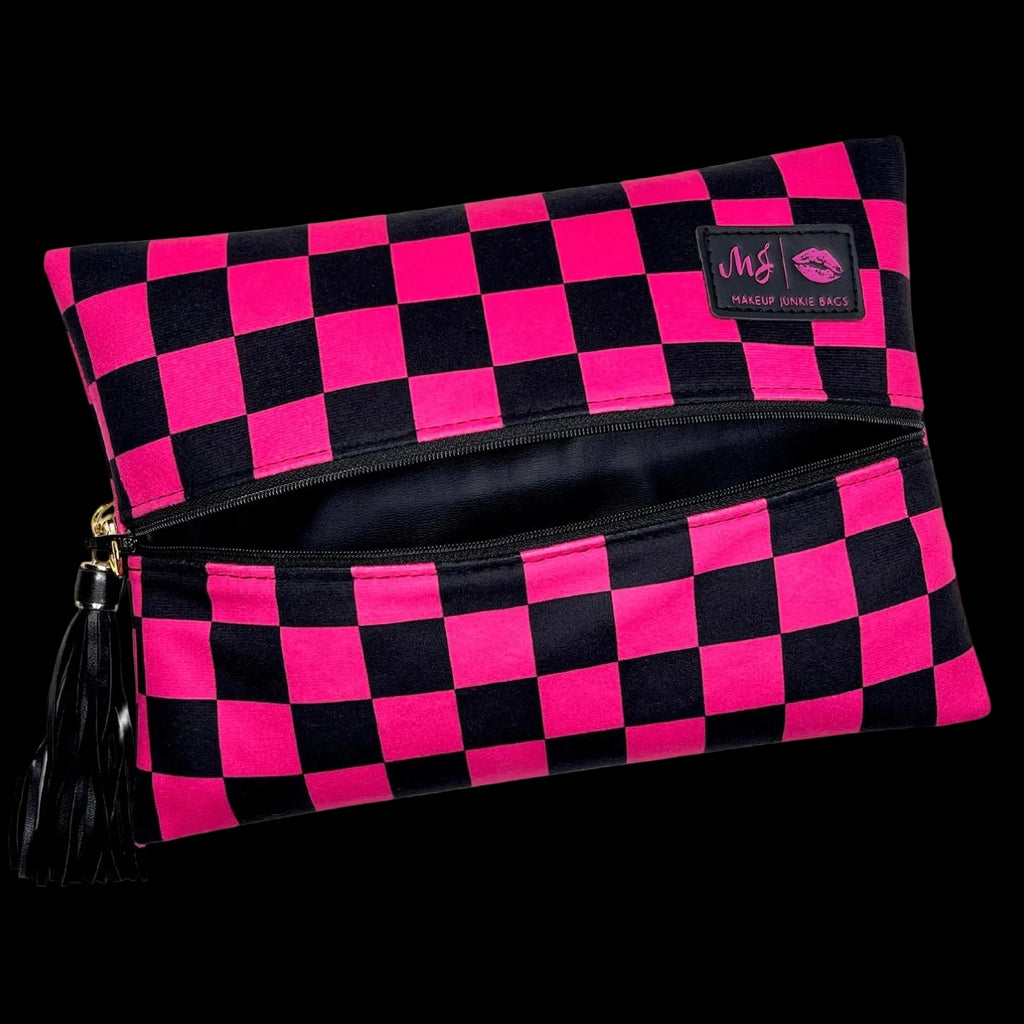 Makeup Junkie | Flat Lay Spill Resistant Bag : Hot Check