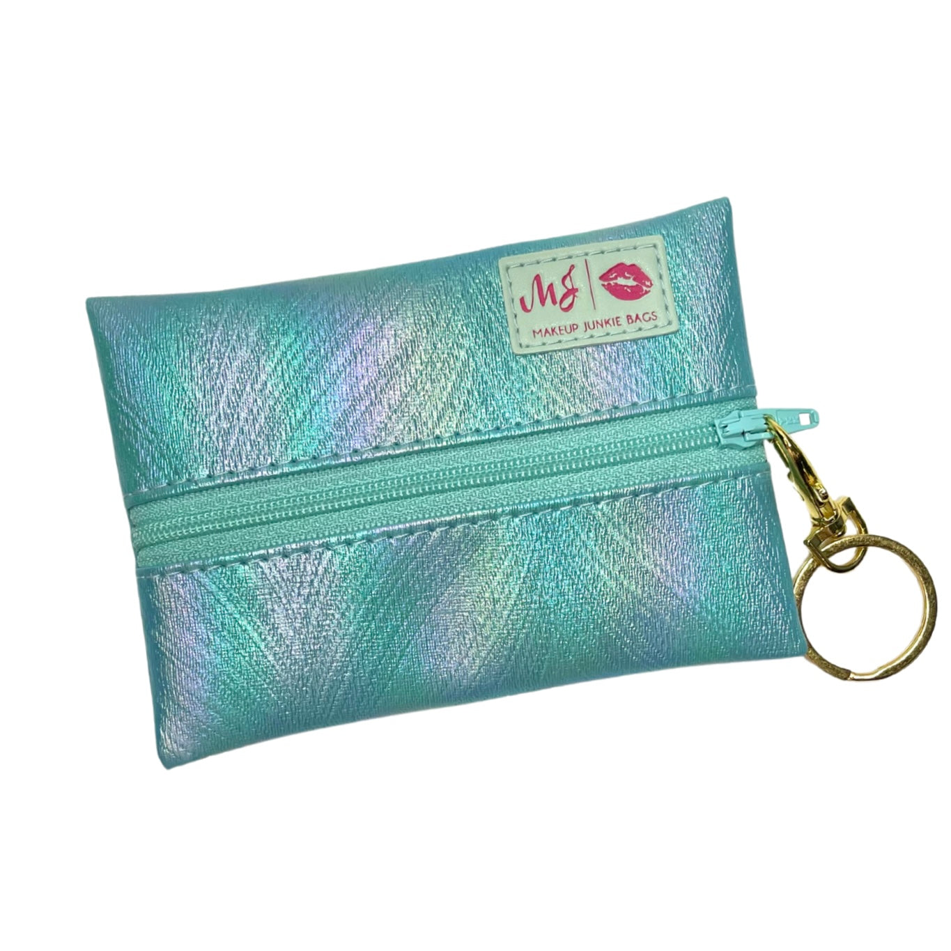 Makeup Junkie | Flat Lay Spill Resistant Bag : Venice Teal