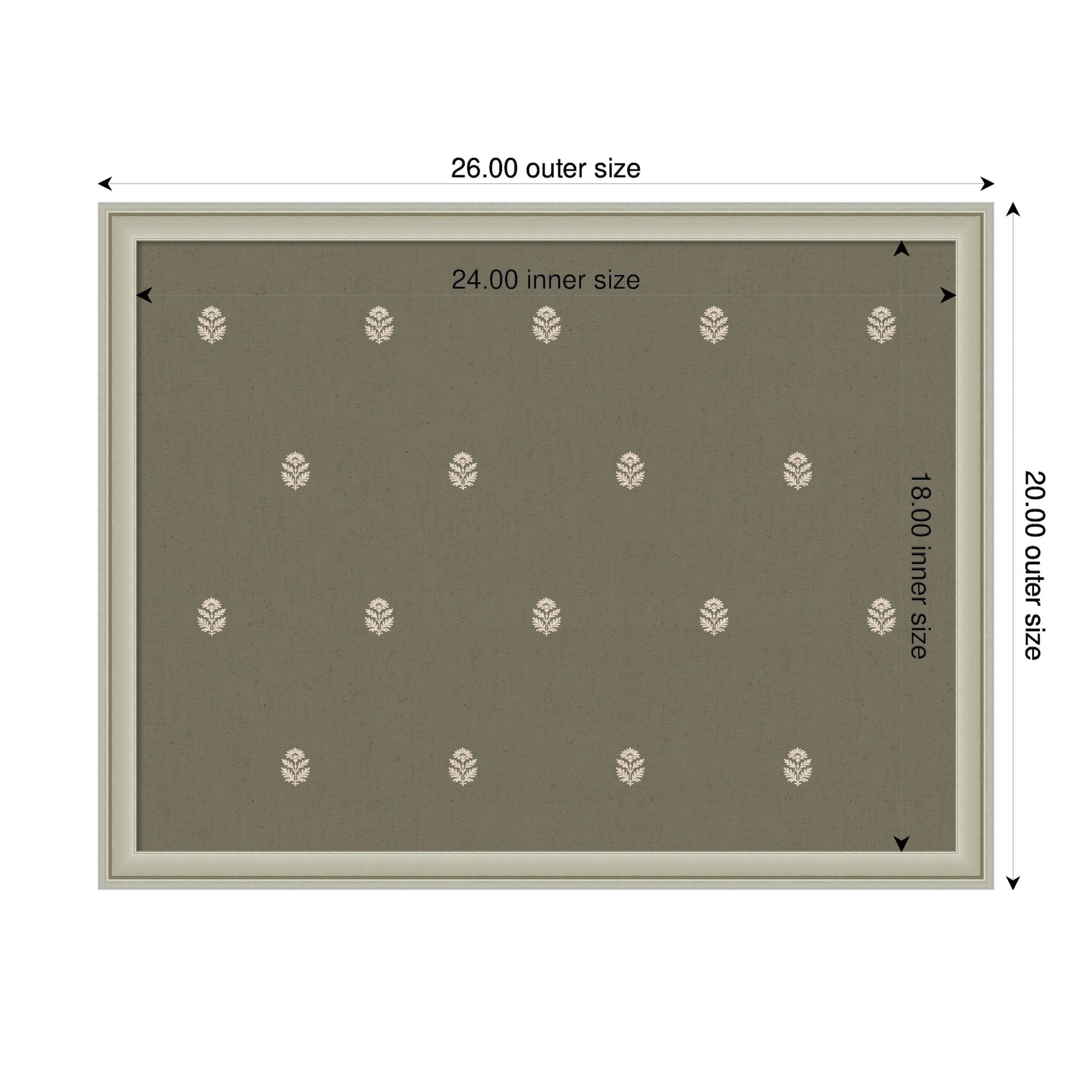 Pinboard | Green Botanical Block Print - Multiple Sizes!