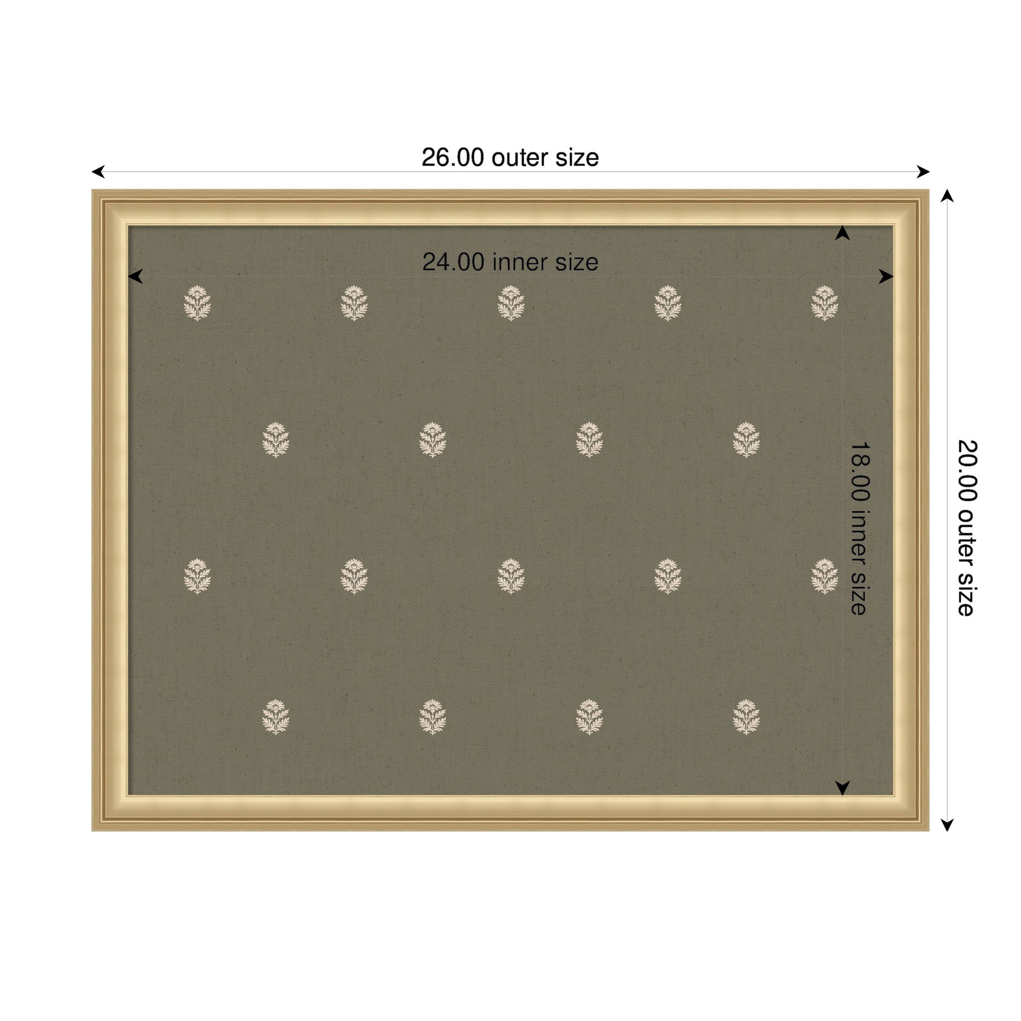 Pinboard | Green Botanical Block Print - Multiple Sizes!