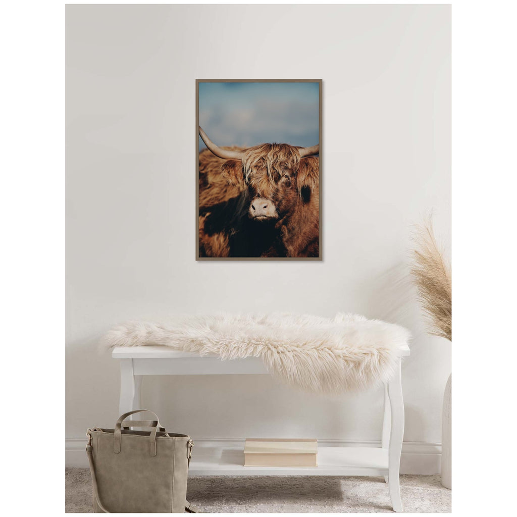 Highland Cow No. 5 by Laura Evans Framed Canvas Wall Art Print