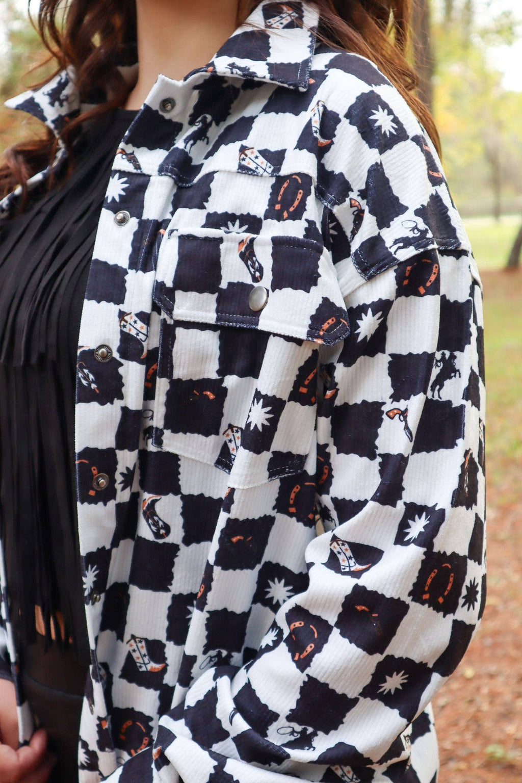 The Check Mate Corduroy Shacket