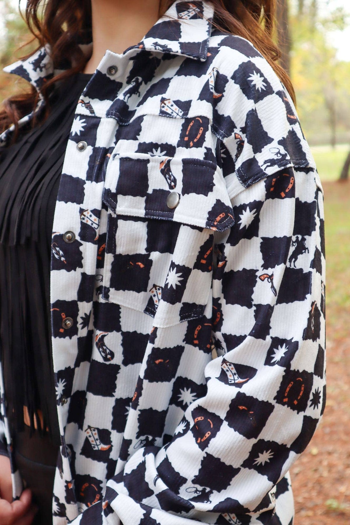 The Check Mate Corduroy Shacket