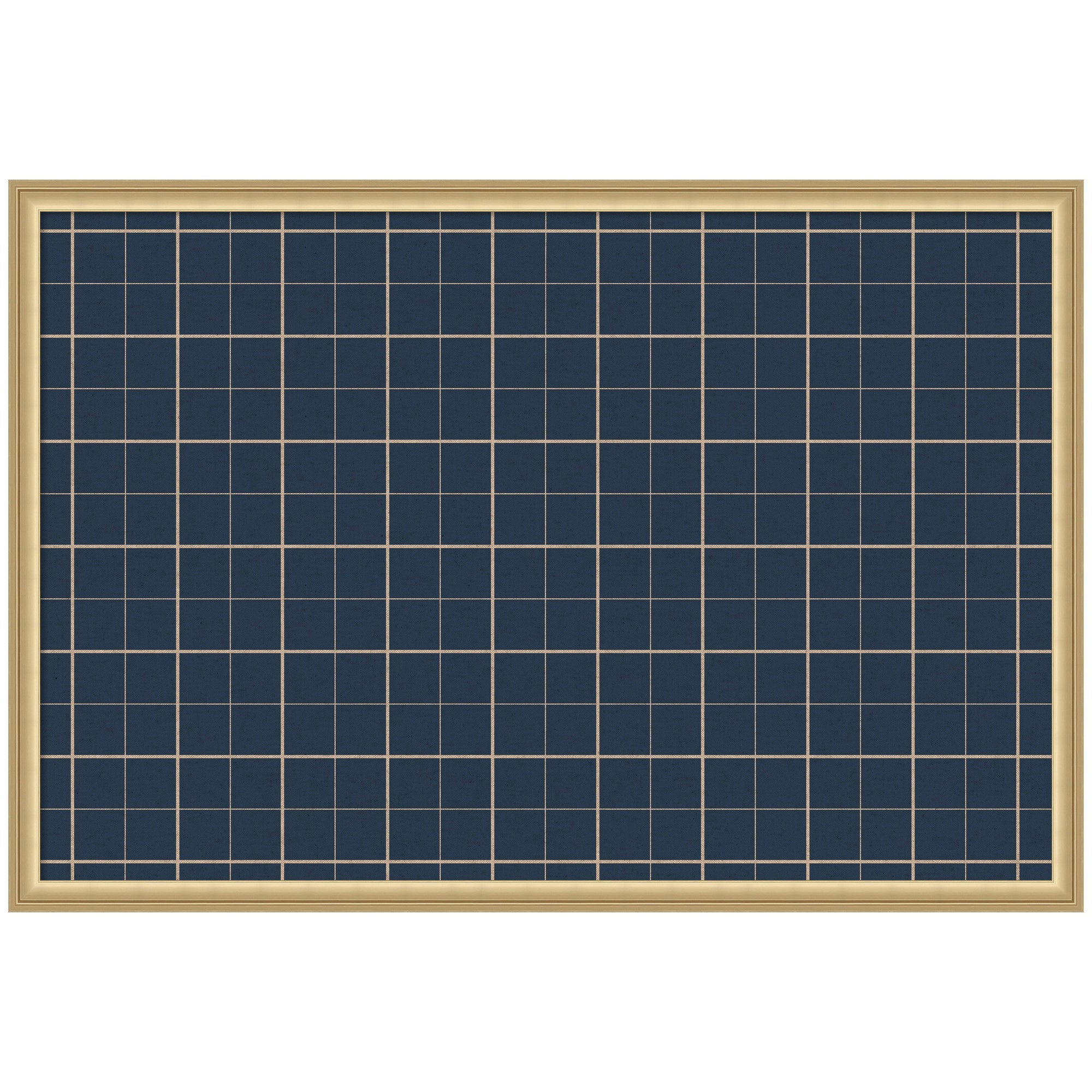 Framed Fabric Pinboard | Navy Blue Plaid - Multiple Sizes!