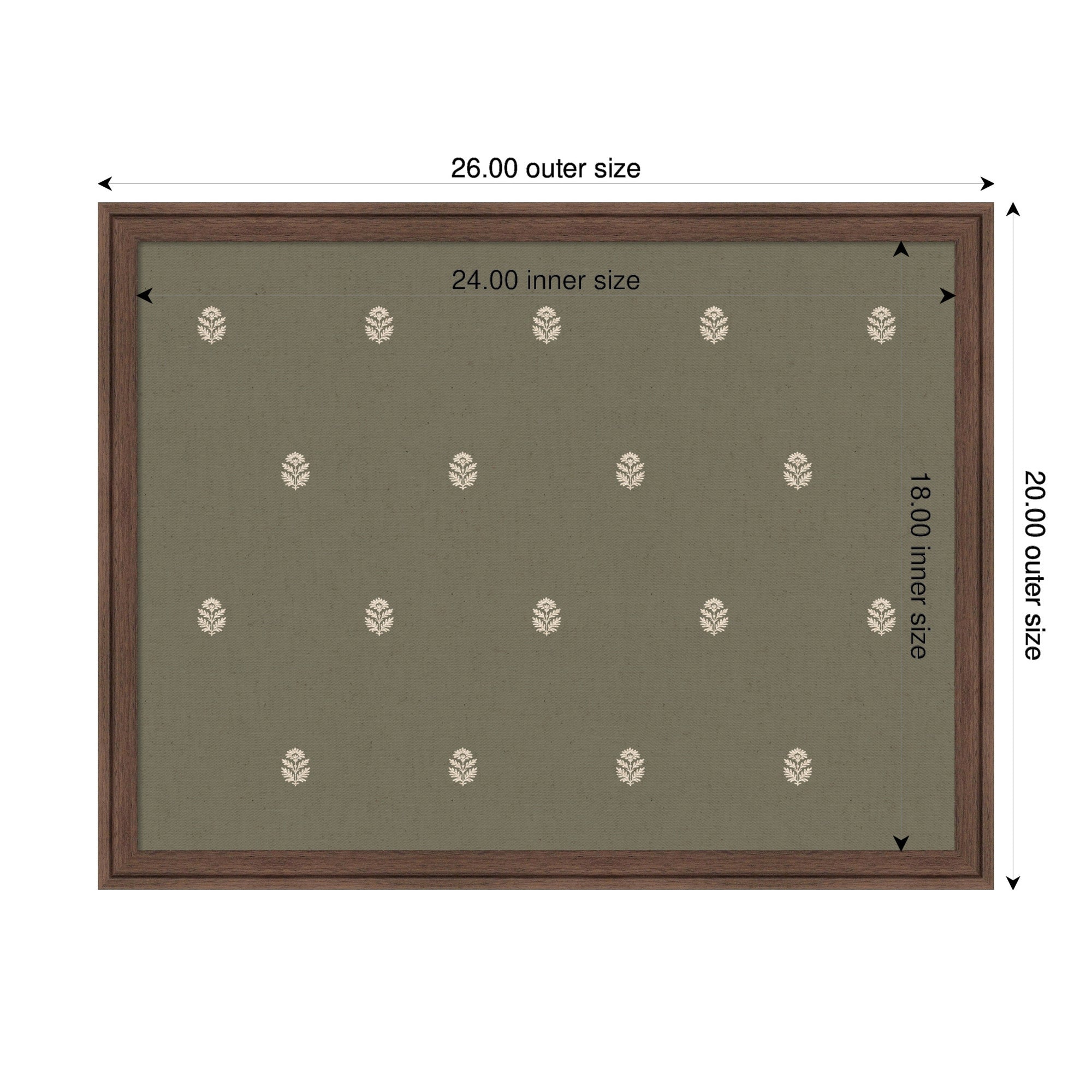 Pinboard | Green Botanical Block Print - Multiple Sizes!