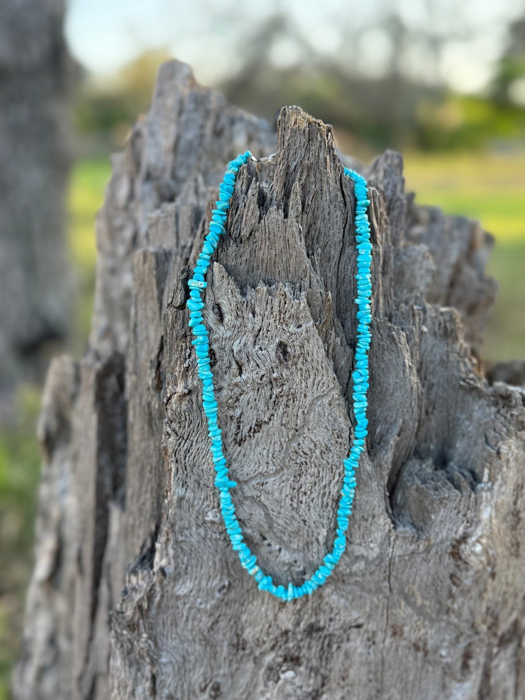 The Seneka - Authentic Turquoise Chips Beaded Necklace