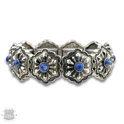 The Evanston Denim Stone Concho Bracelet