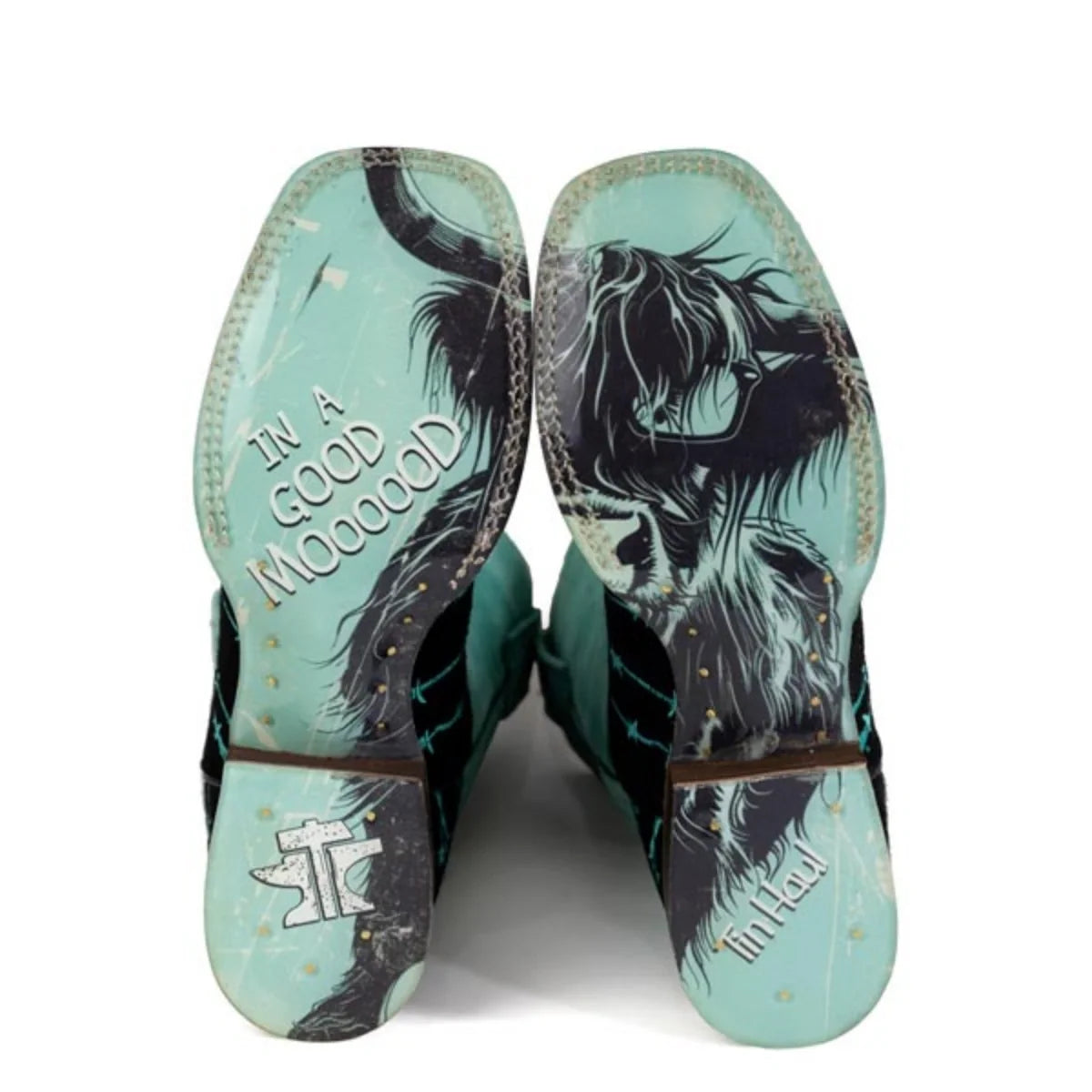 Tin Haul Barbwire Belle - Women's Leather Cowgirl Boot