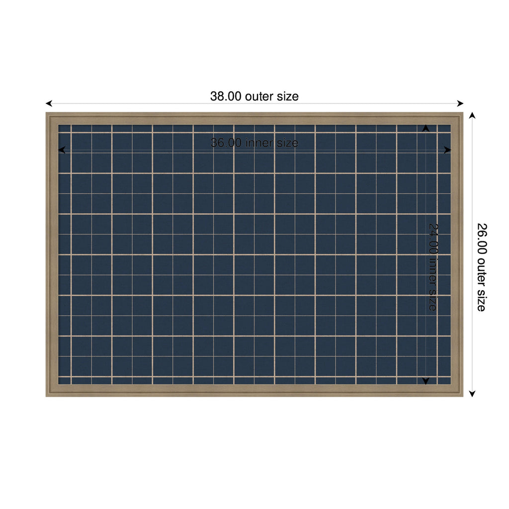 Framed Fabric Pinboard | Navy Blue Plaid - Multiple Sizes!