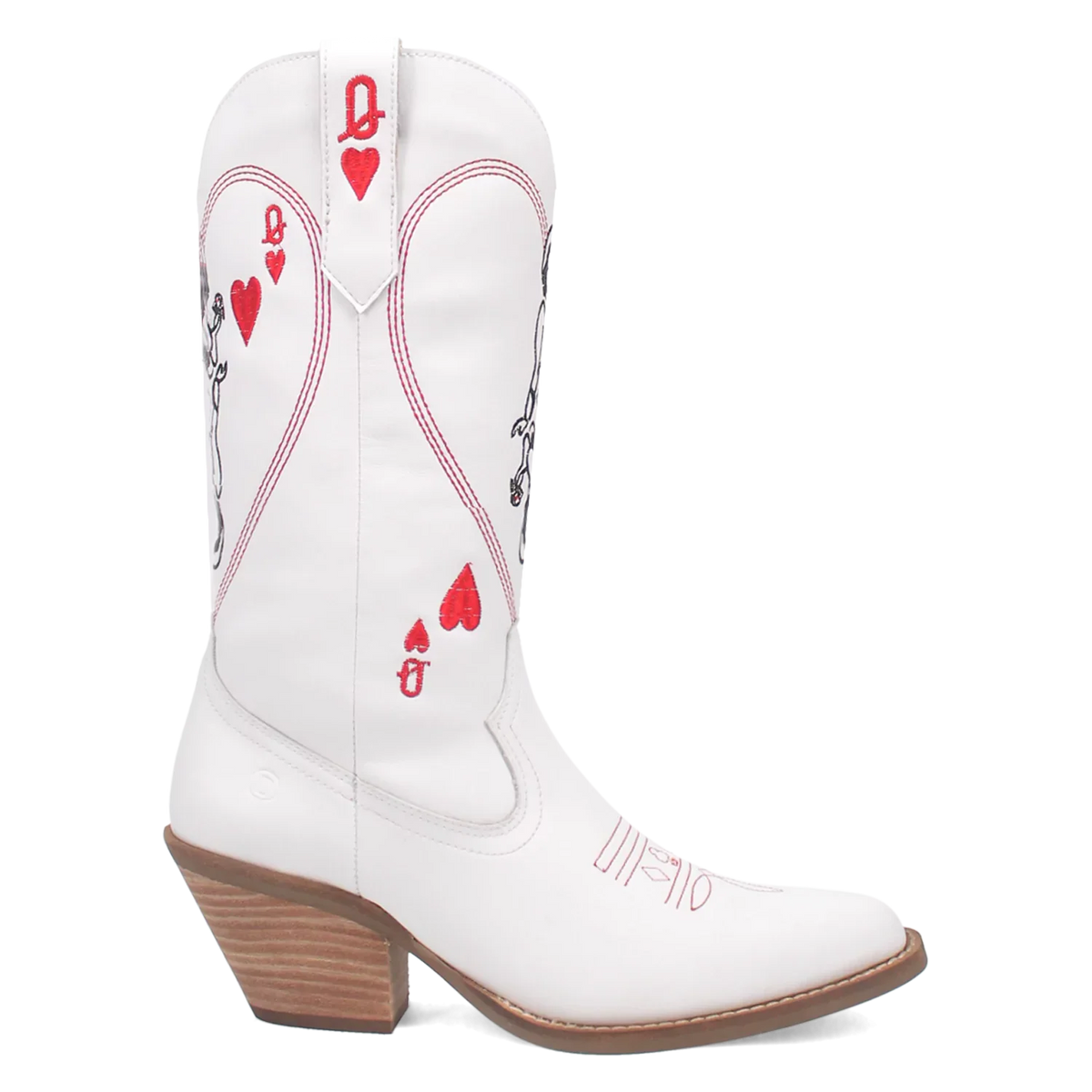 Dingo Queen A Hearts - Women's Leather Cowgirl Boots | Choose Black or White!