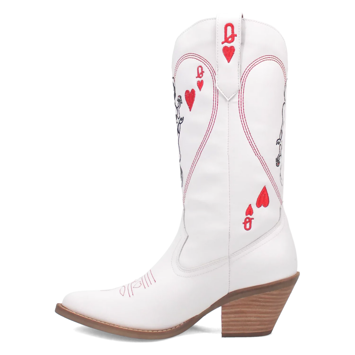 Dingo Queen A Hearts - Women's Leather Cowgirl Boots | Choose Black or White!