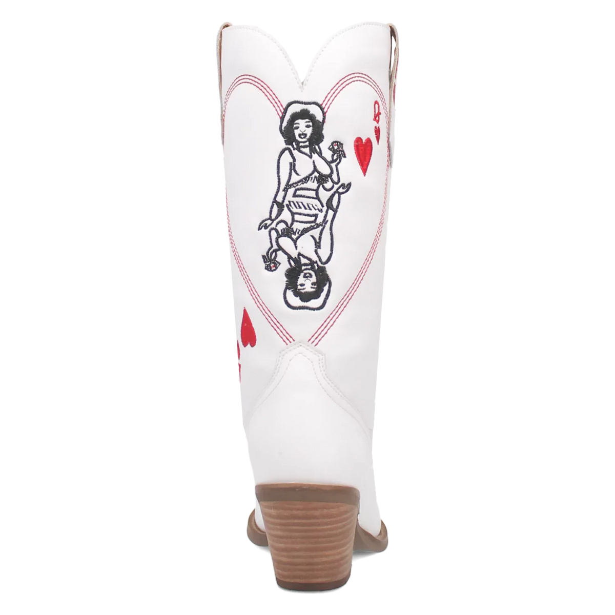 Dingo Queen A Hearts - Women's Leather Cowgirl Boots | Choose Black or White!