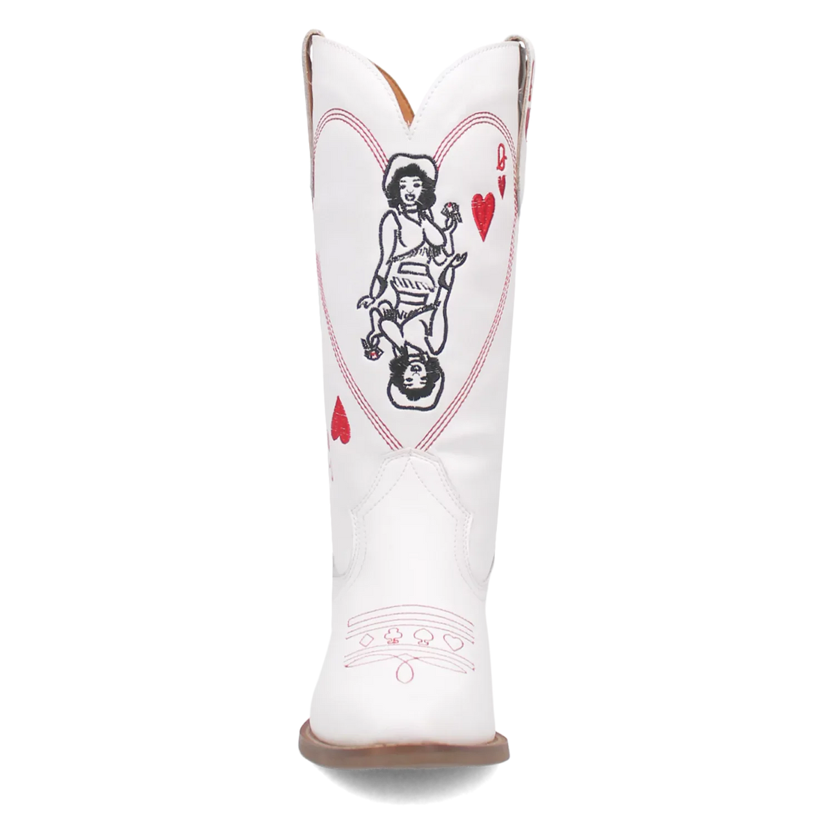 Dingo Queen A Hearts - Women's Leather Cowgirl Boots | Choose Black or White!