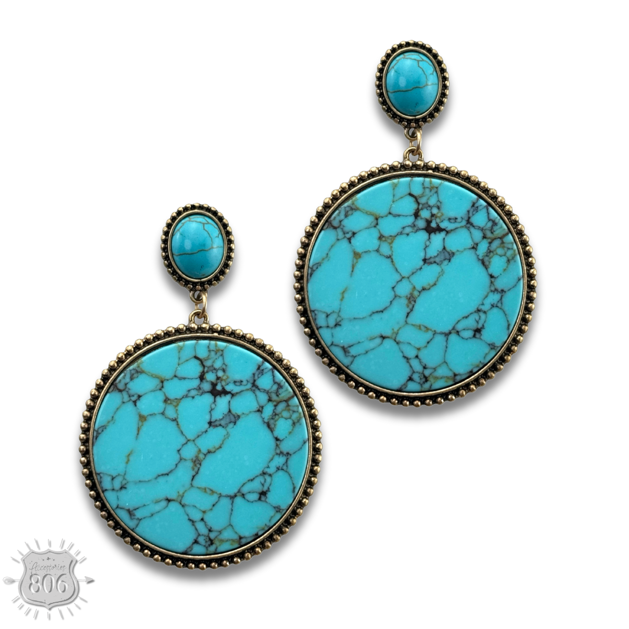 The Cedar Park Stone Disc Earrings - 2 Colors!