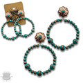 The Sugar Land Beaded Concho Earrings