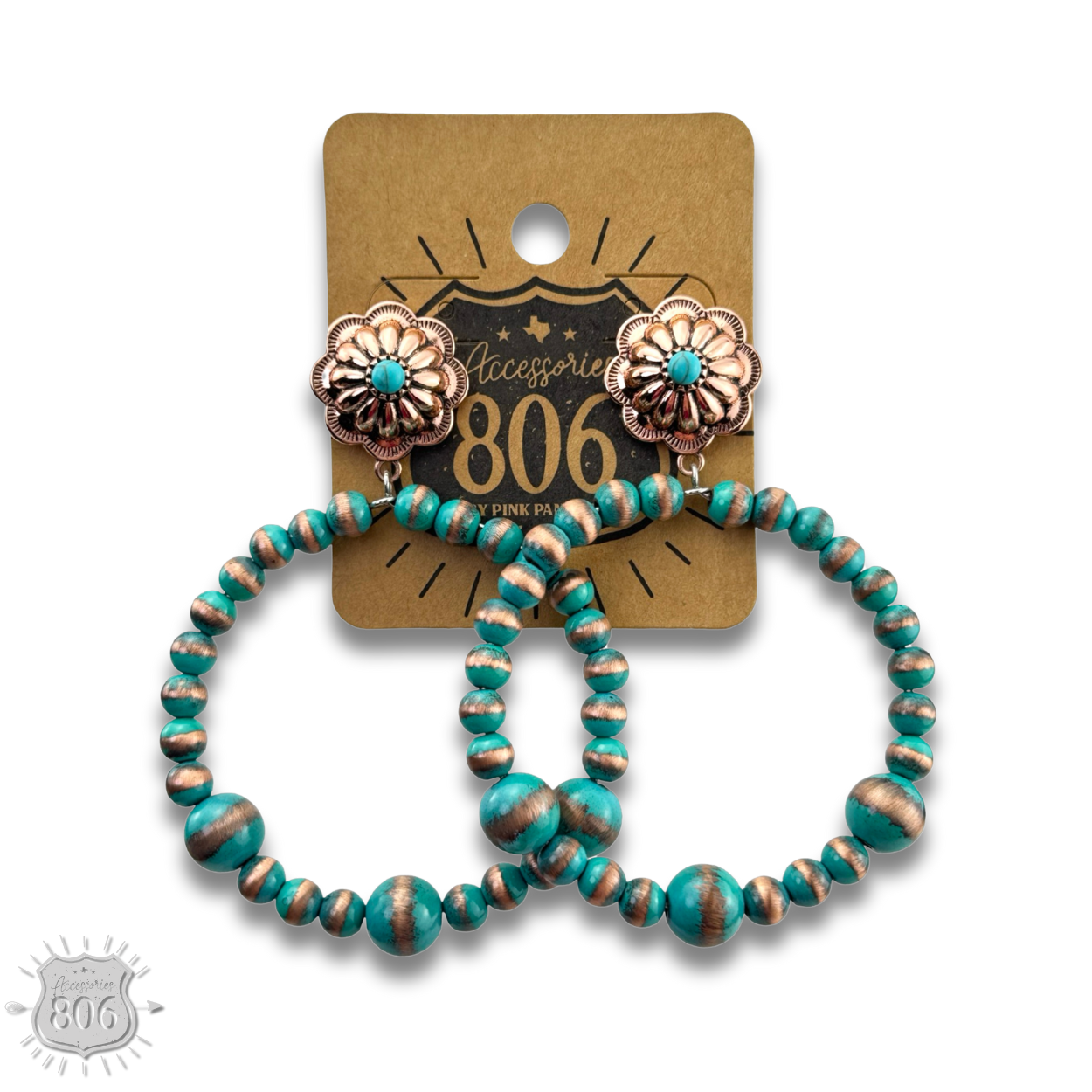 The Sugar Land Beaded Concho Earrings
