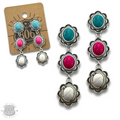 The Great Falls Scalloped Concho Earrings - 3 Colors!