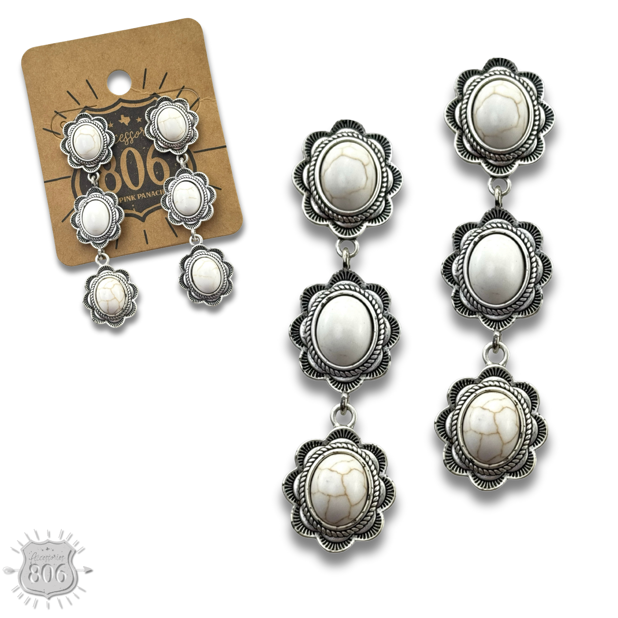 The Great Falls Scalloped Concho Earrings - 3 Colors!