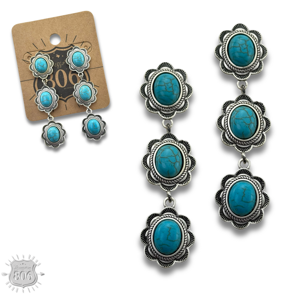 The Great Falls Scalloped Concho Earrings - 3 Colors!