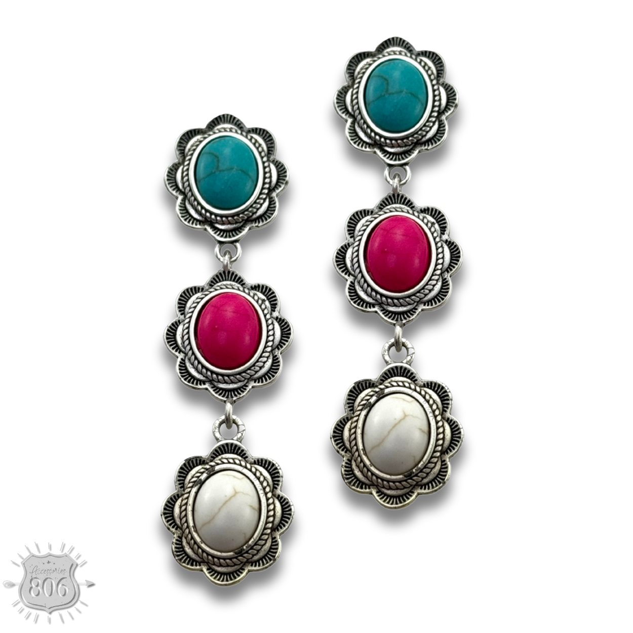 The Great Falls Scalloped Concho Earrings - 3 Colors!