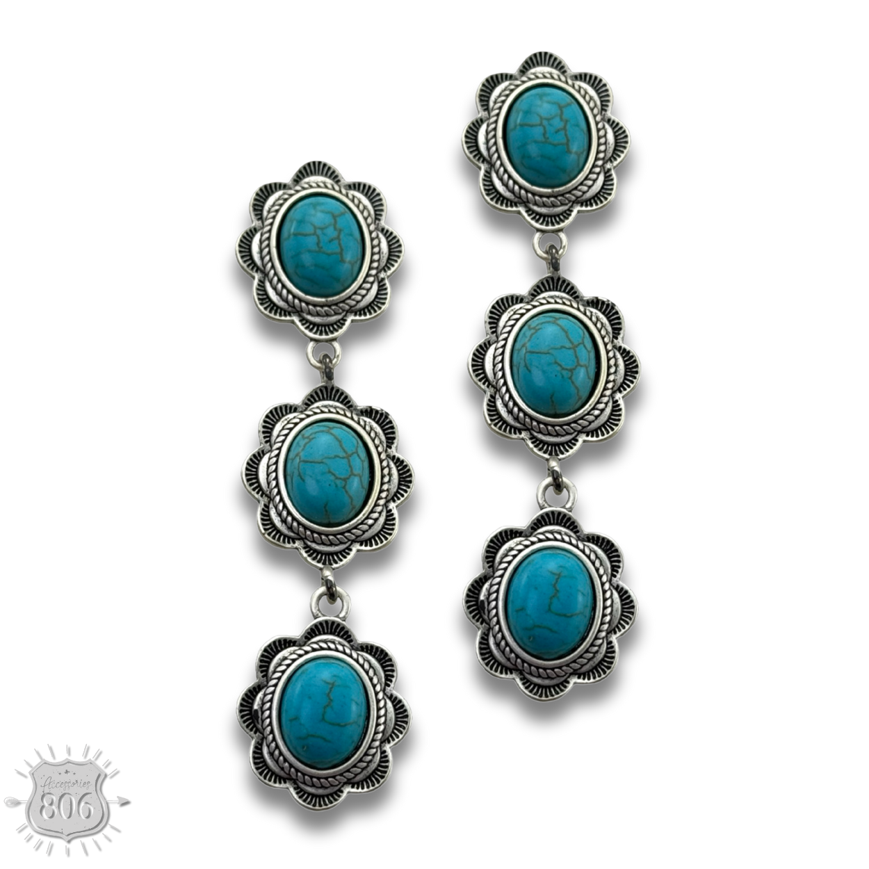 The Great Falls Scalloped Concho Earrings - 3 Colors!