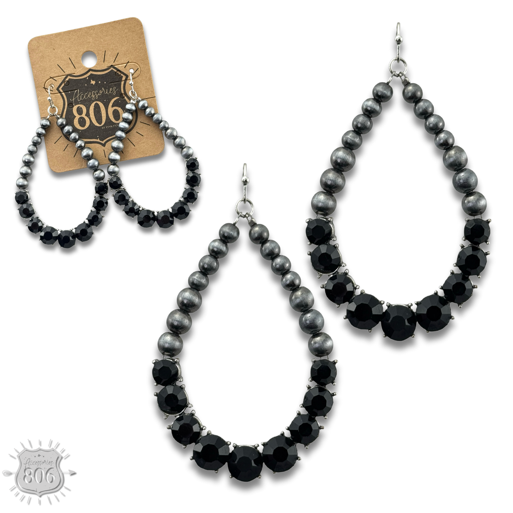 The Winona Rhinestone Teardrop Earrings - 4 Colors!