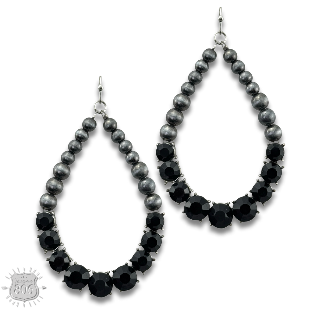 The Winona Rhinestone Teardrop Earrings - 4 Colors!