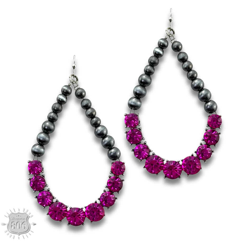 The Winona Rhinestone Teardrop Earrings - 4 Colors!