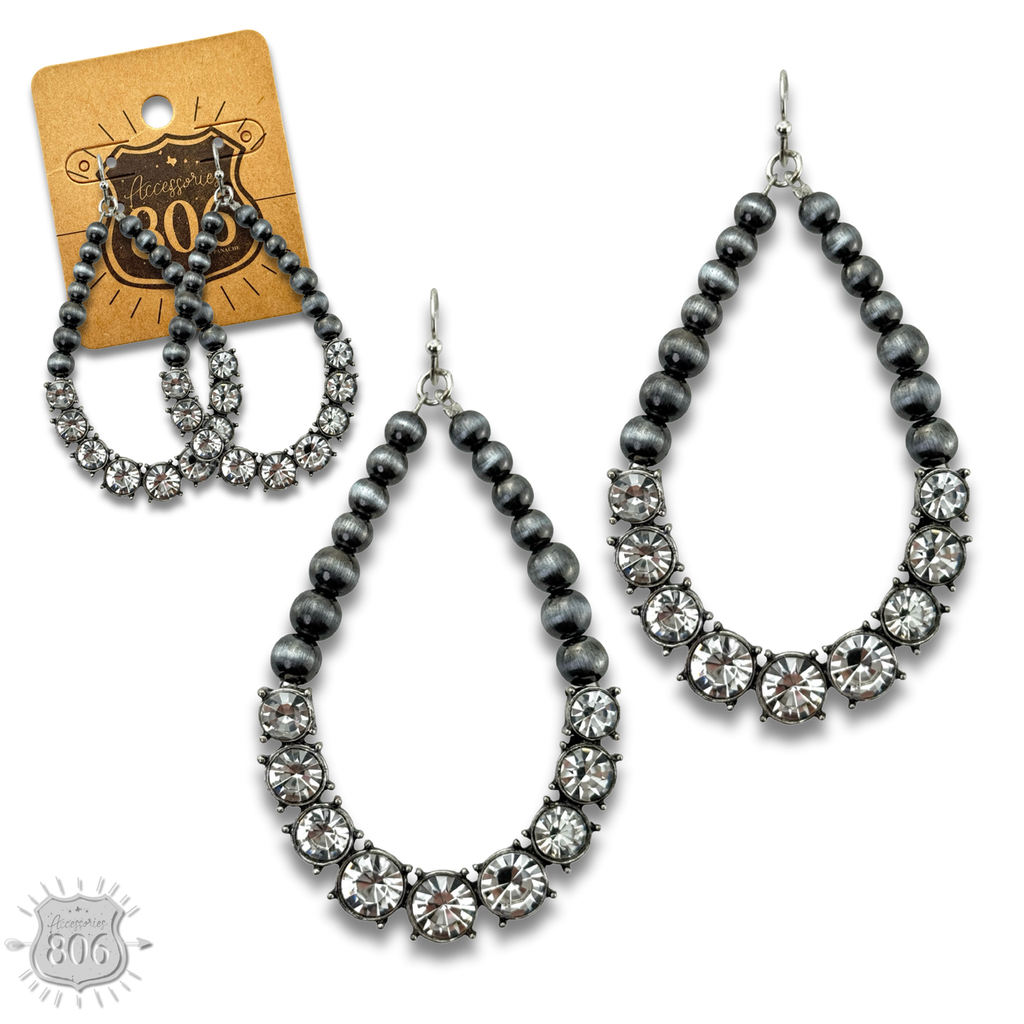 The Winona Rhinestone Teardrop Earrings - 4 Colors!