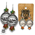 The Green River Buffalo Coin Earrings