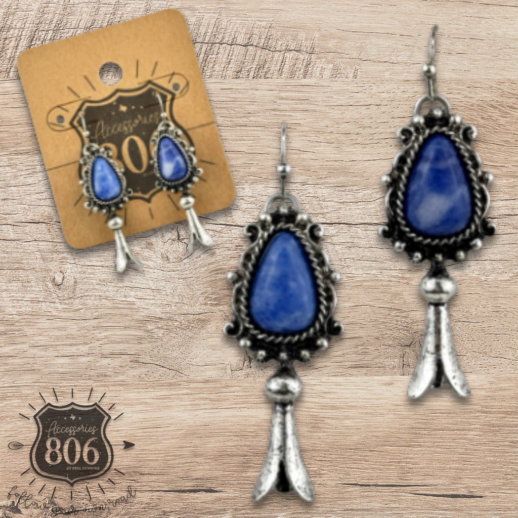 The Orenda Stone Inlay Squash Earrings