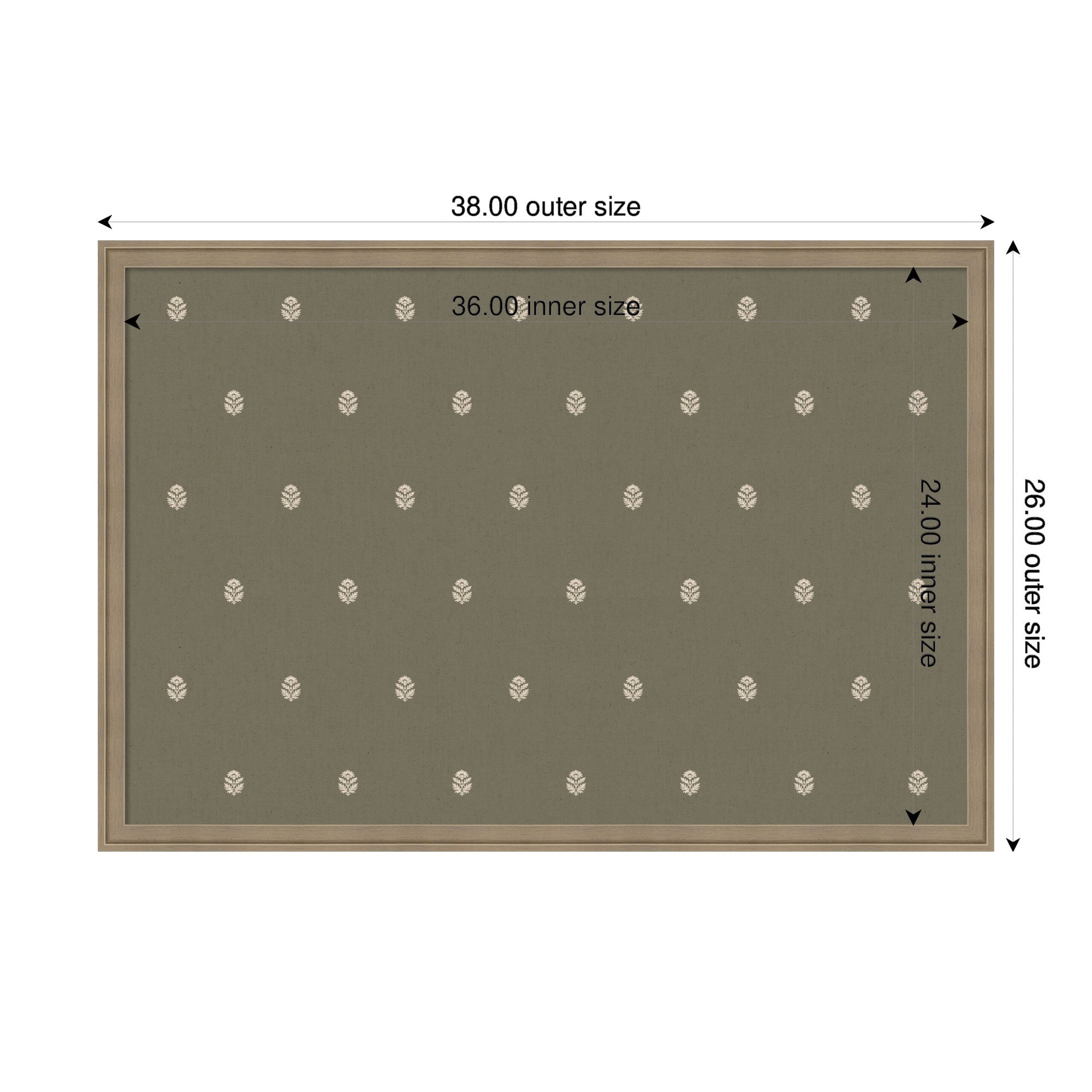 Pinboard | Green Botanical Block Print - Multiple Sizes!