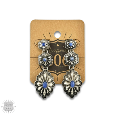 The Sundance Denim Stone Concho Earring