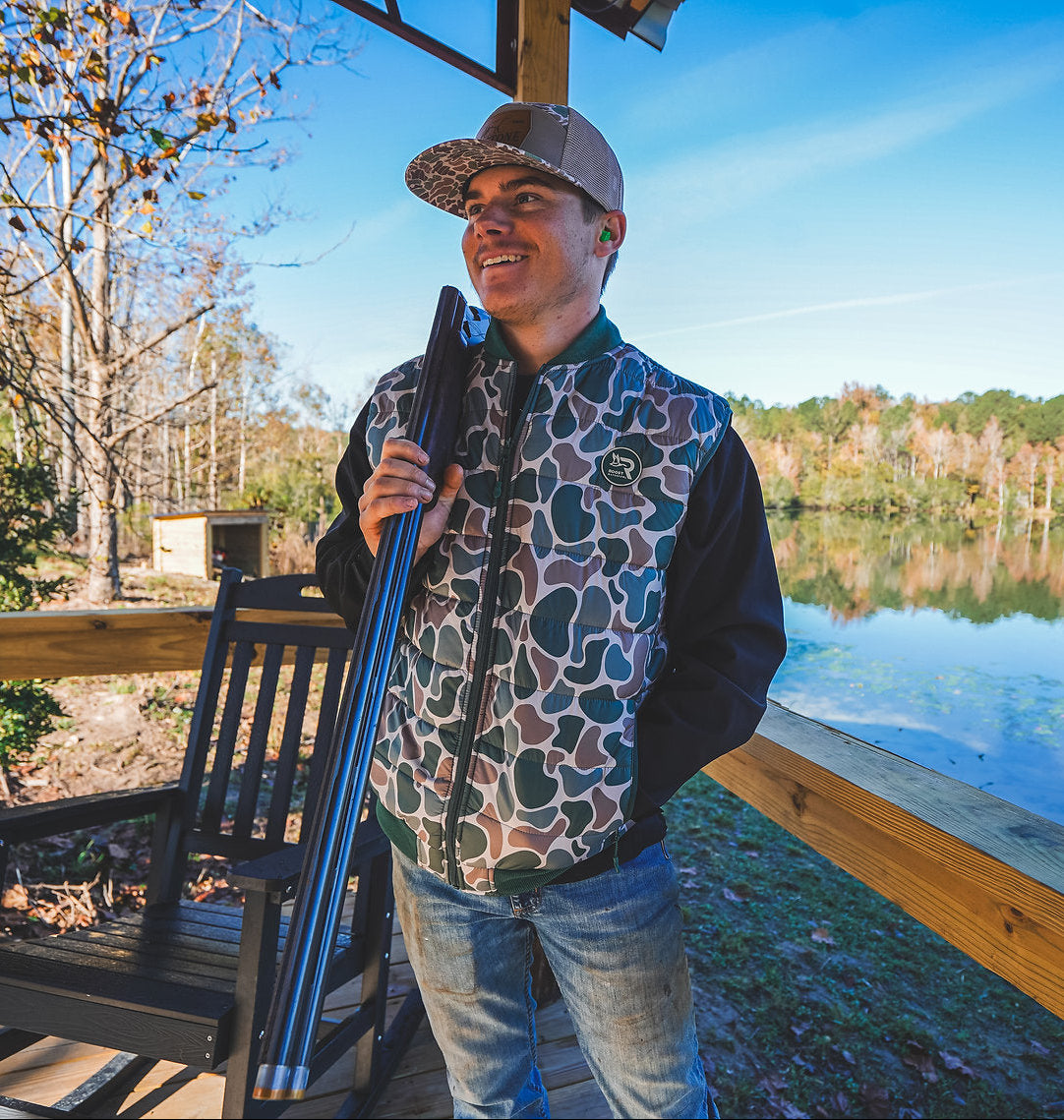 Roost Waterfowl Camo Puffer Vest