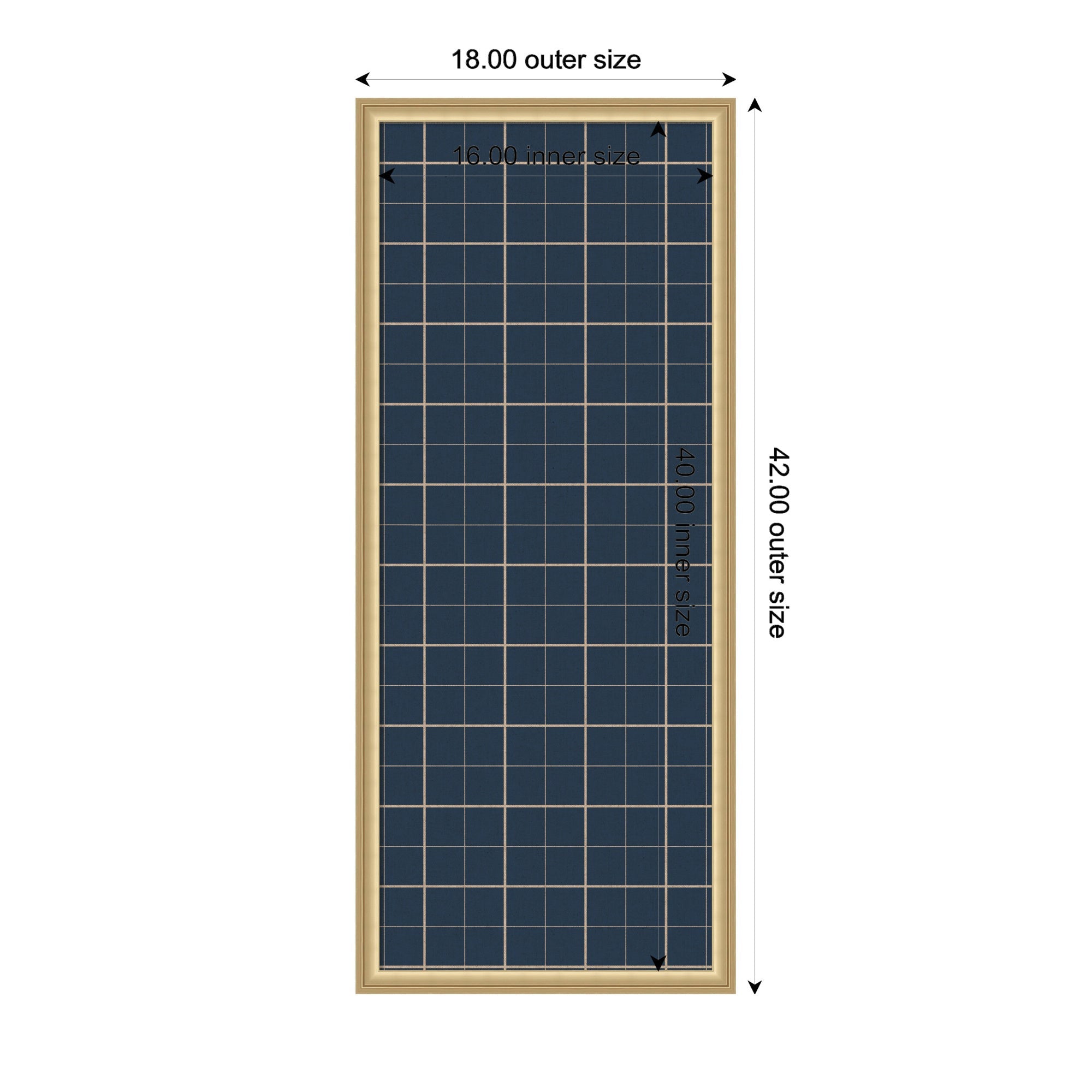 Framed Fabric Pinboard | Navy Blue Plaid - Multiple Sizes!