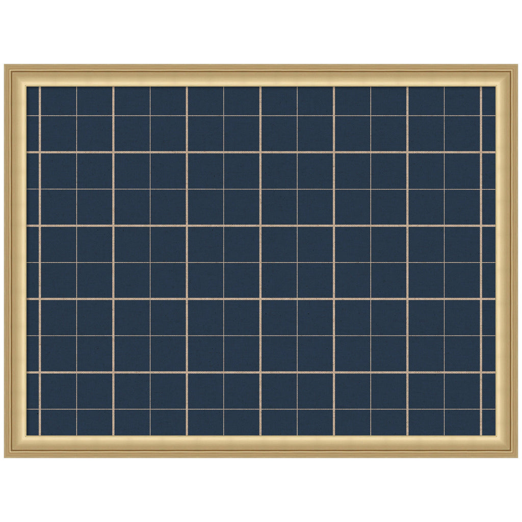 Framed Fabric Pinboard | Navy Blue Plaid - Multiple Sizes!