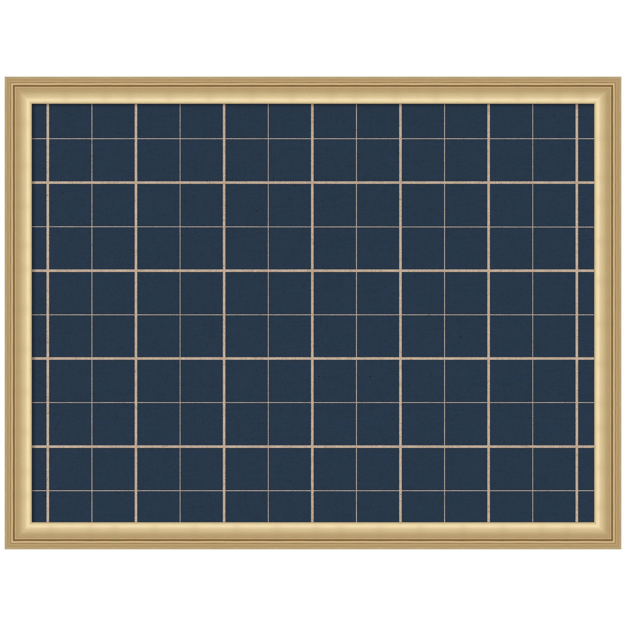 Framed Fabric Pinboard | Navy Blue Plaid - Multiple Sizes!
