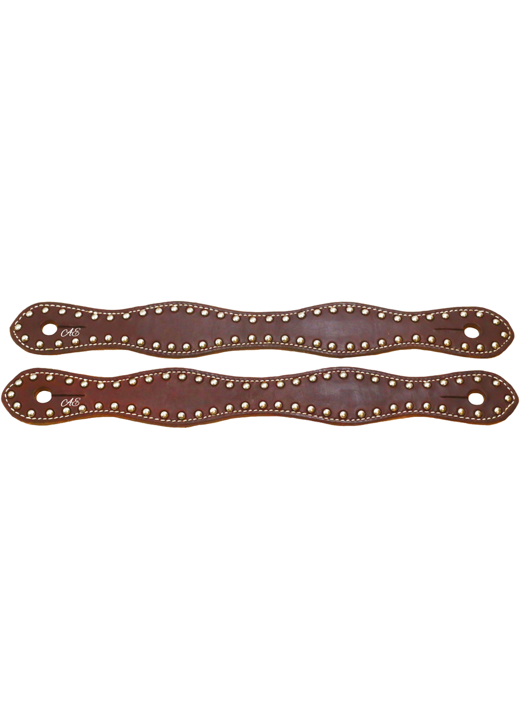 Andrea Equine "California" Dotted Chocolate Harness Slobber Straps
