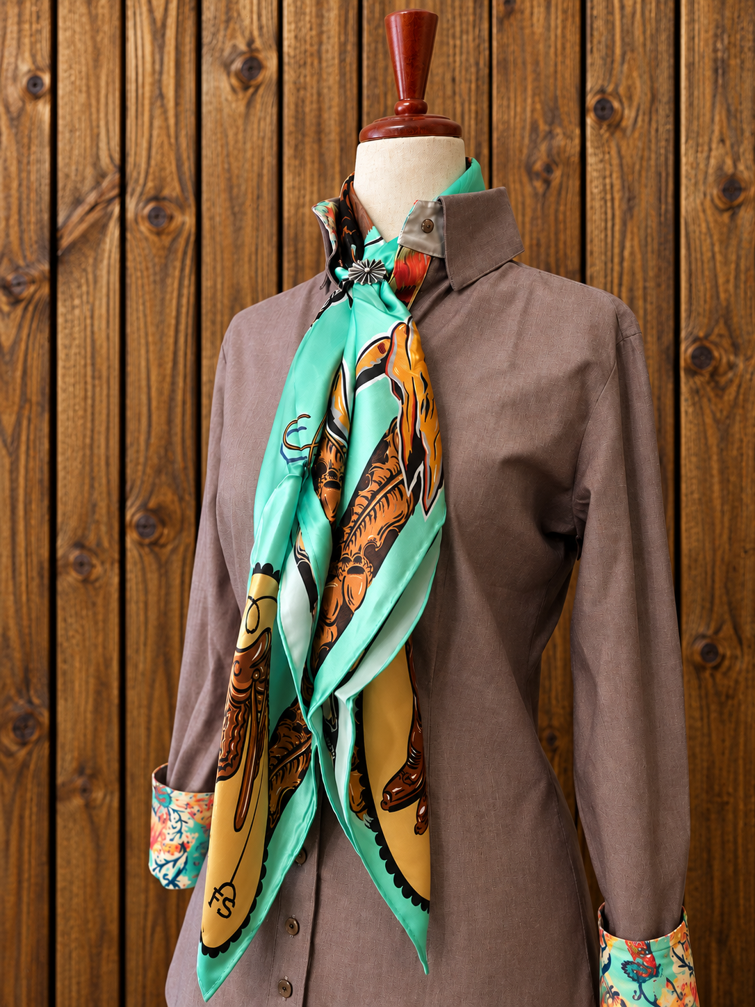 Brown Chambray Women's Western Shirt | Core Collection