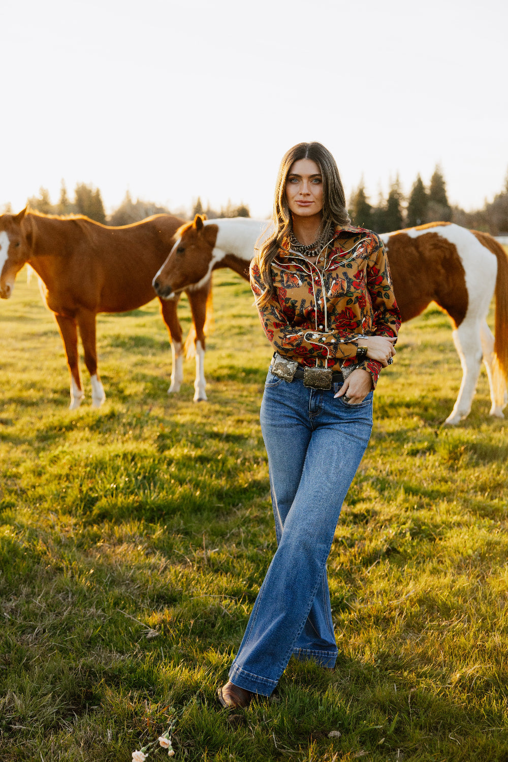 The Horses & Horseshoes Button Up