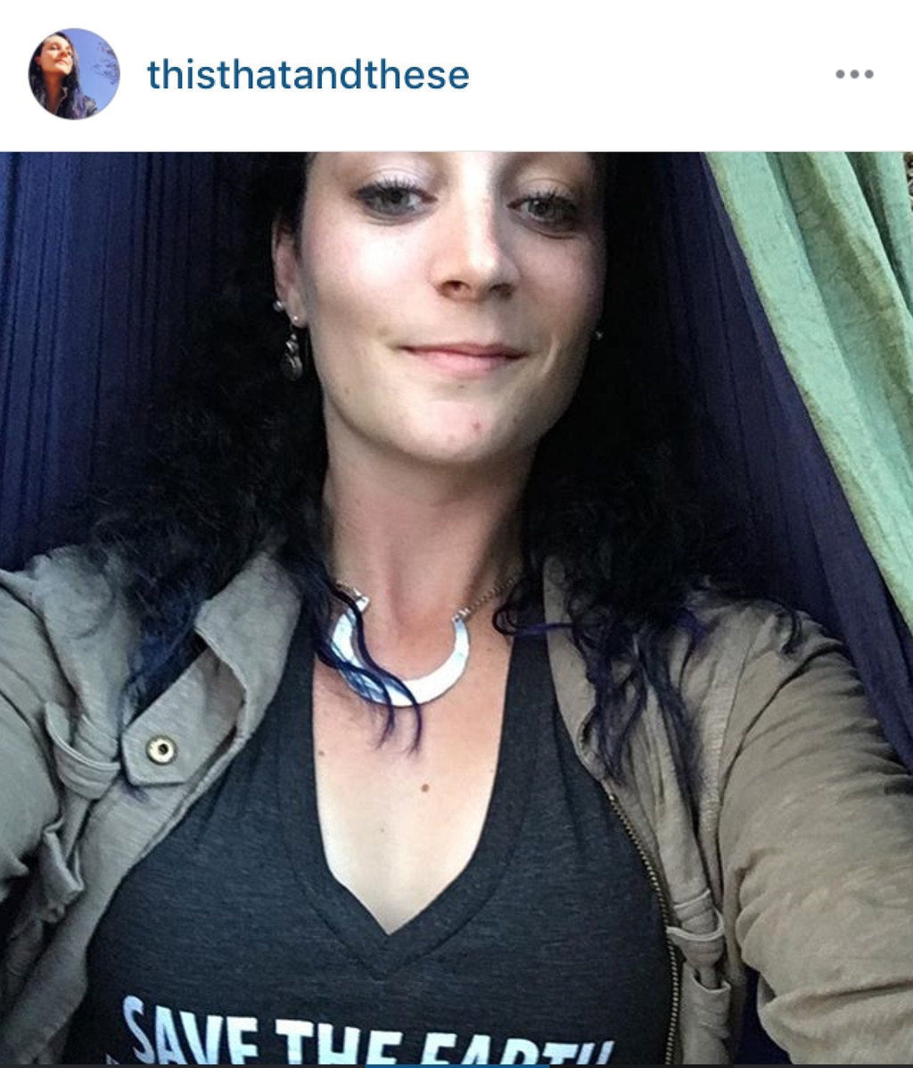The Hello Moon Handmade Crescent Necklace: Brass Celestial Jewelry - Choose Your Metal!