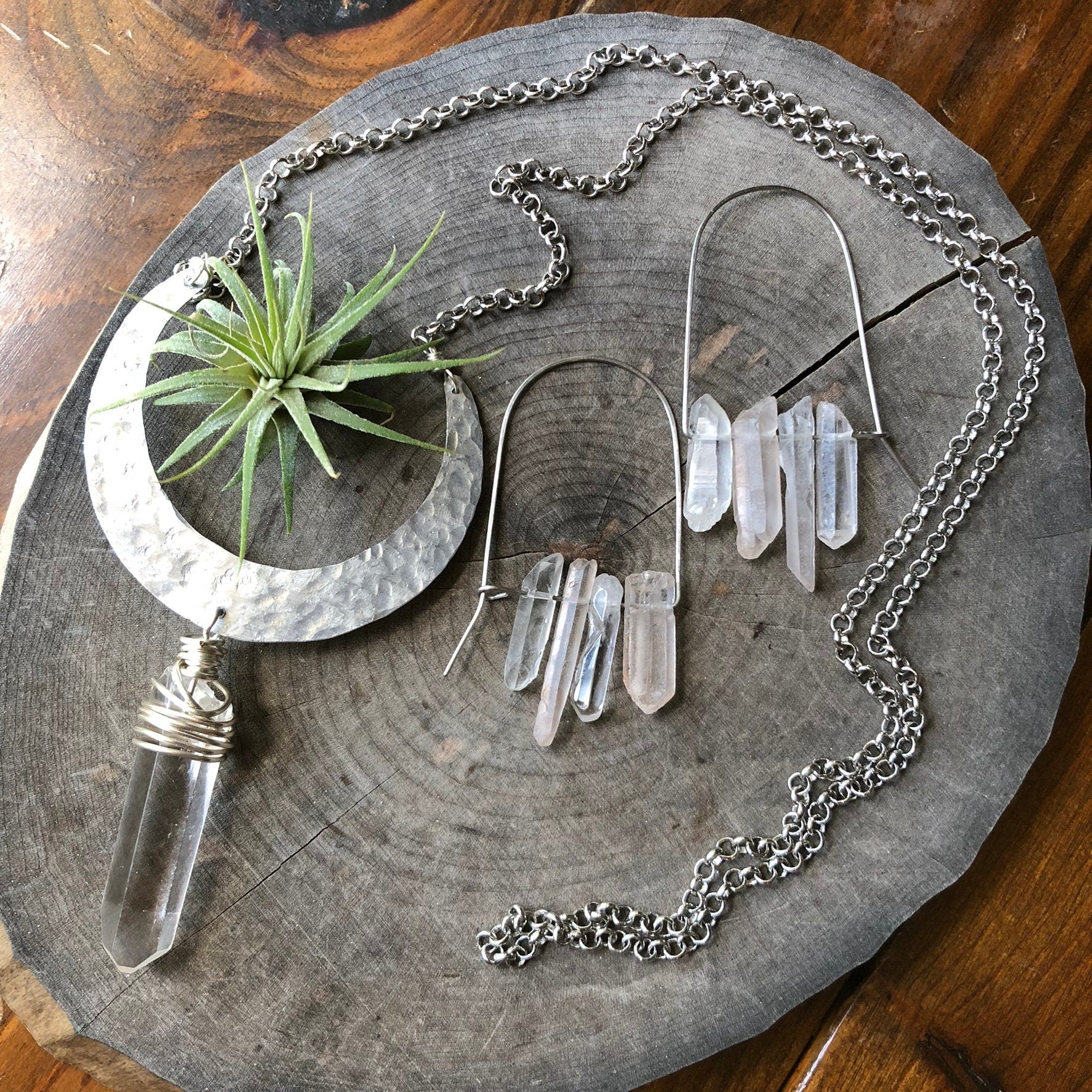 The Hello Moon Handmade Crescent Necklace: Brass Celestial Jewelry - Choose Your Metal!