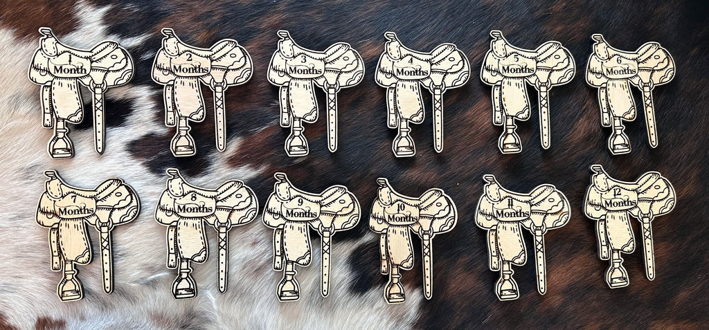 Wooden Saddle Milestone Markers