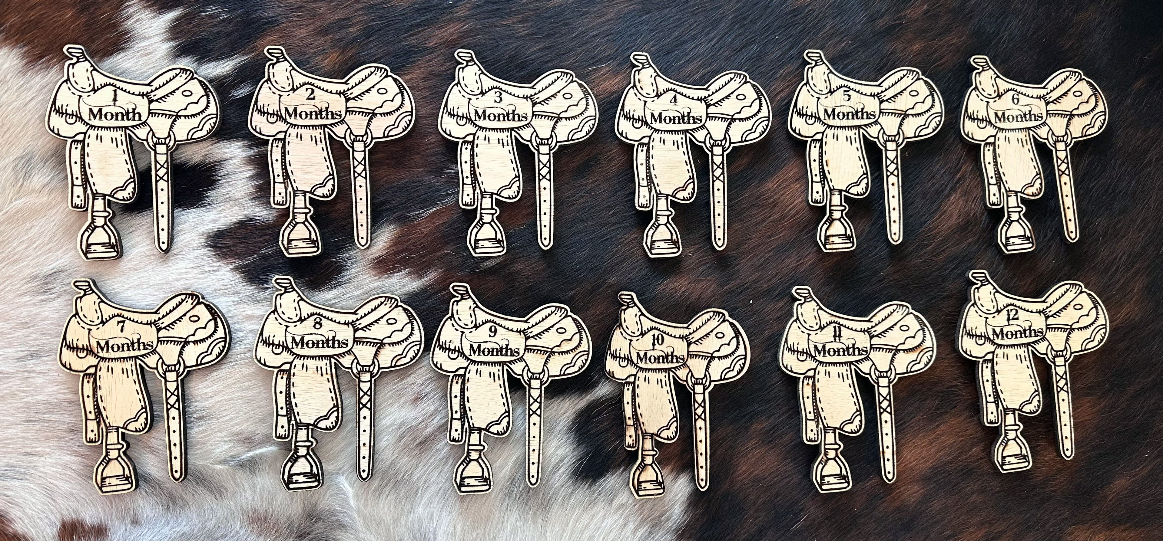 Wooden Saddle Milestone Markers